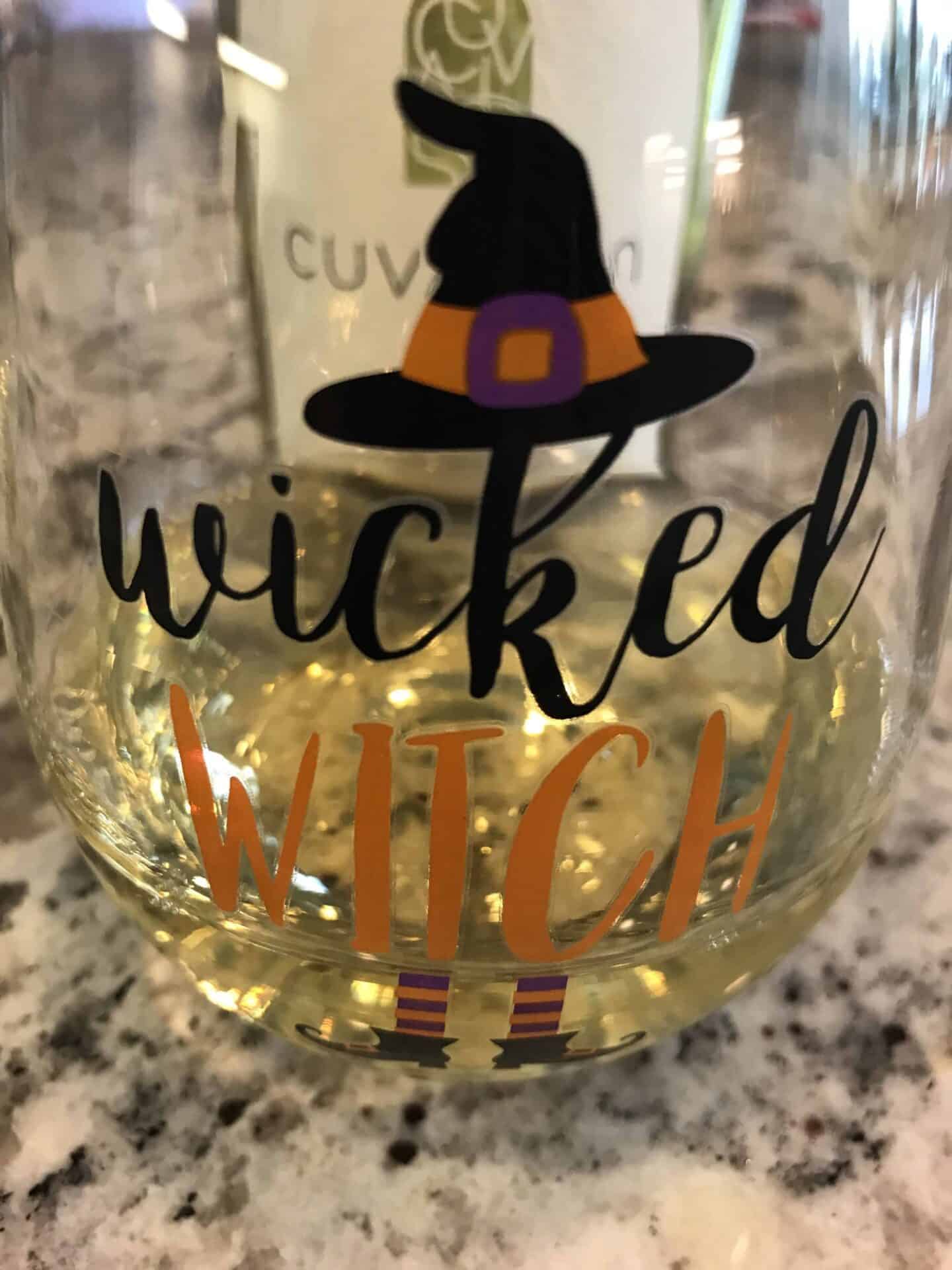 halloween wine glass