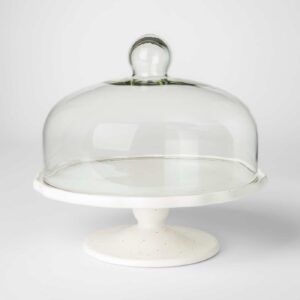 Stoneware Dessert Stand with Lid