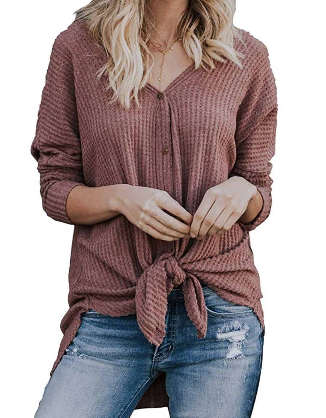 Miholl Tie Front Blouse