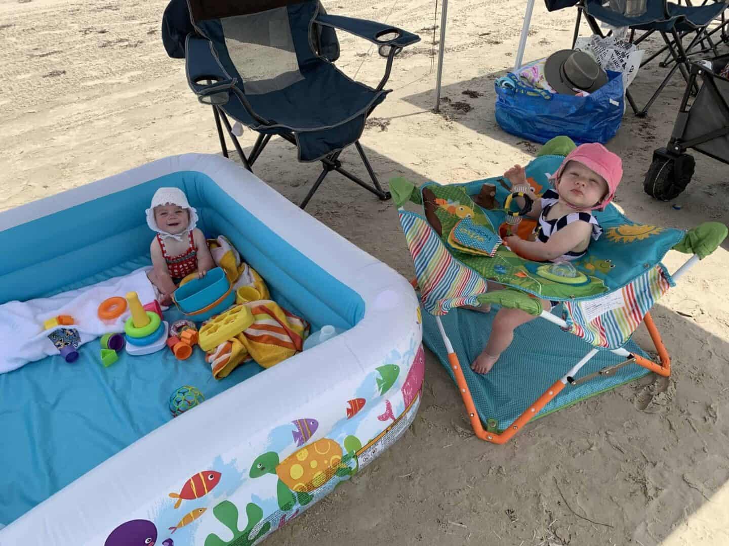 beach trip with kids and baby