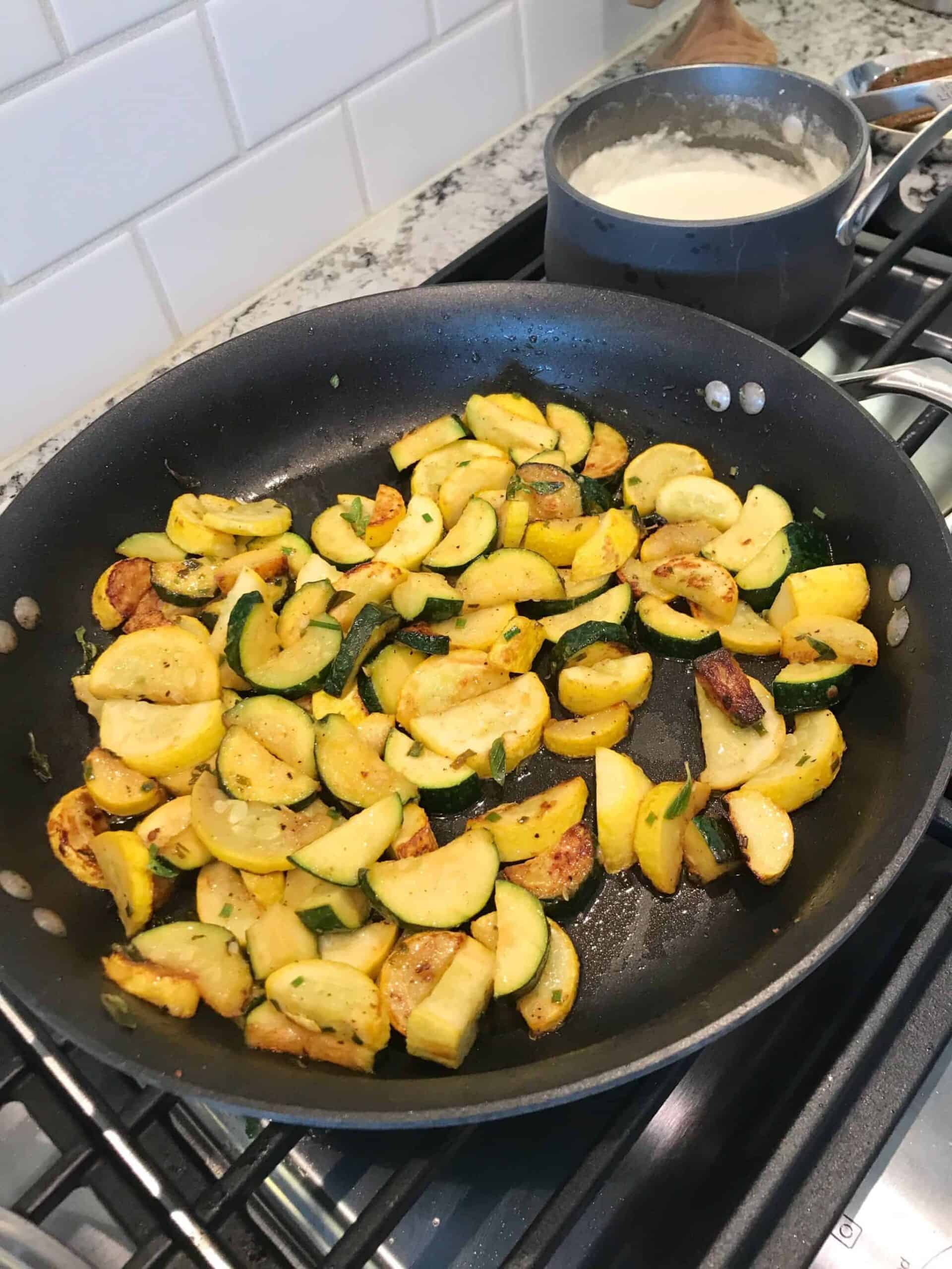 Summer Squash with Goat Cheese Cream