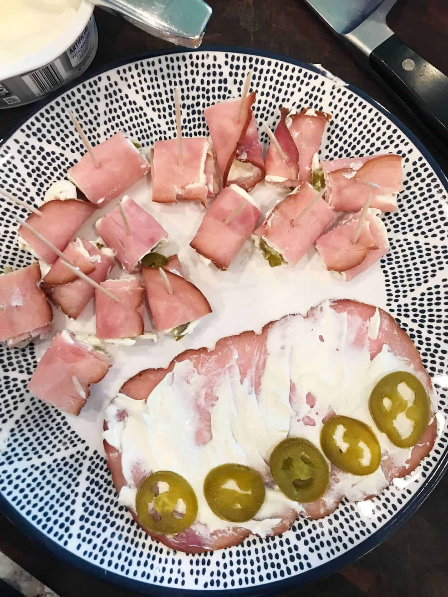 Ham, Cheese, and Jalapeño Roll-Ups