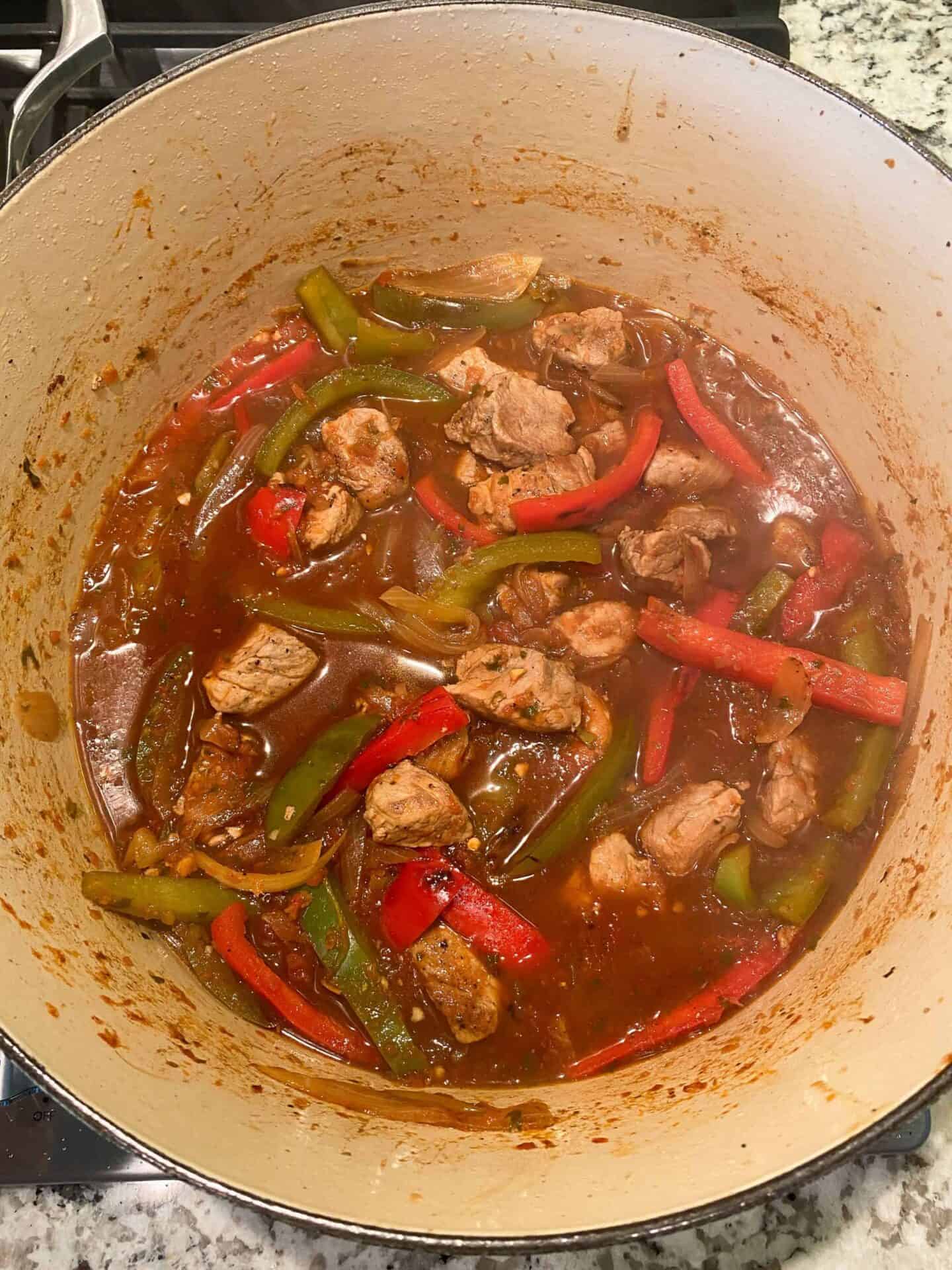 simmer-pork-until-cooked-through