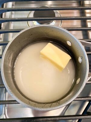 melt-butter-with-sugar-water-and-lemon-juice