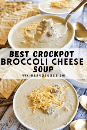 This Slow Cooker Broccoli Cheese Soup is the easiest and most delicious dinner! Just dump everything in the slow cooker and go! Broccoli Cheese Soup Crockpot | Broccoli Cheese Soup | Broccoli Cheese Soup Slow Cooker | Broccoli Cheese Soup Crockpot Easy | Broccoli Cheese Soup Crockpot Crock Pots | Broccoli Cheese Soup Crockpot Keto | Broccoli Cheese Soup Crockpot Low Carb | Broccoli Cheese Soup Crockpot Panera | Slow Cooker Recipes | Crockpot Recipes | Slow Cooker Soup Recipes | Crockpot Soups
