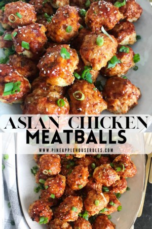 These simple Asian Chicken Meatballs are perfect for a busy weeknight where you're wanting something healthy and delicious on the table with minimal effort and cleanup! Easy Recipe | Asian Chicken Recipes | Asian Chicken Meatballs Healthy | Easy Recipes Healthy | Easy Recipes | Asian Chicken Meatballs Low Carb | Easy Dinner Recipes | Easy Chicken Recipes | Ground Chicken Recipes | Ground Chicken Recipes Healthy | Ground Chicken Meatballs | Ground Chicken Recipes Easy | Dinner Ideas | Sheetpan