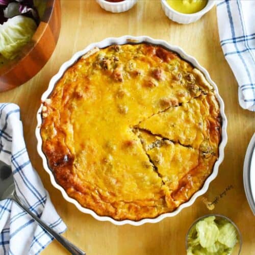 Cheeseburger Quiche easy recipe