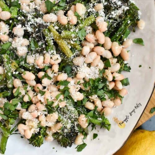 White Bean, Asparagus, and Broccolini Salad