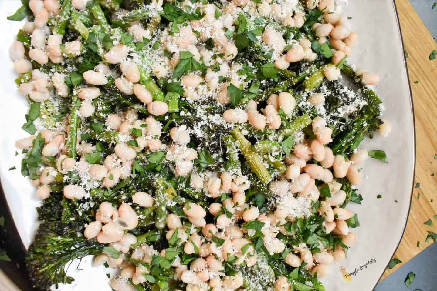 White Bean, Asparagus, and Broccolini Salad recipe