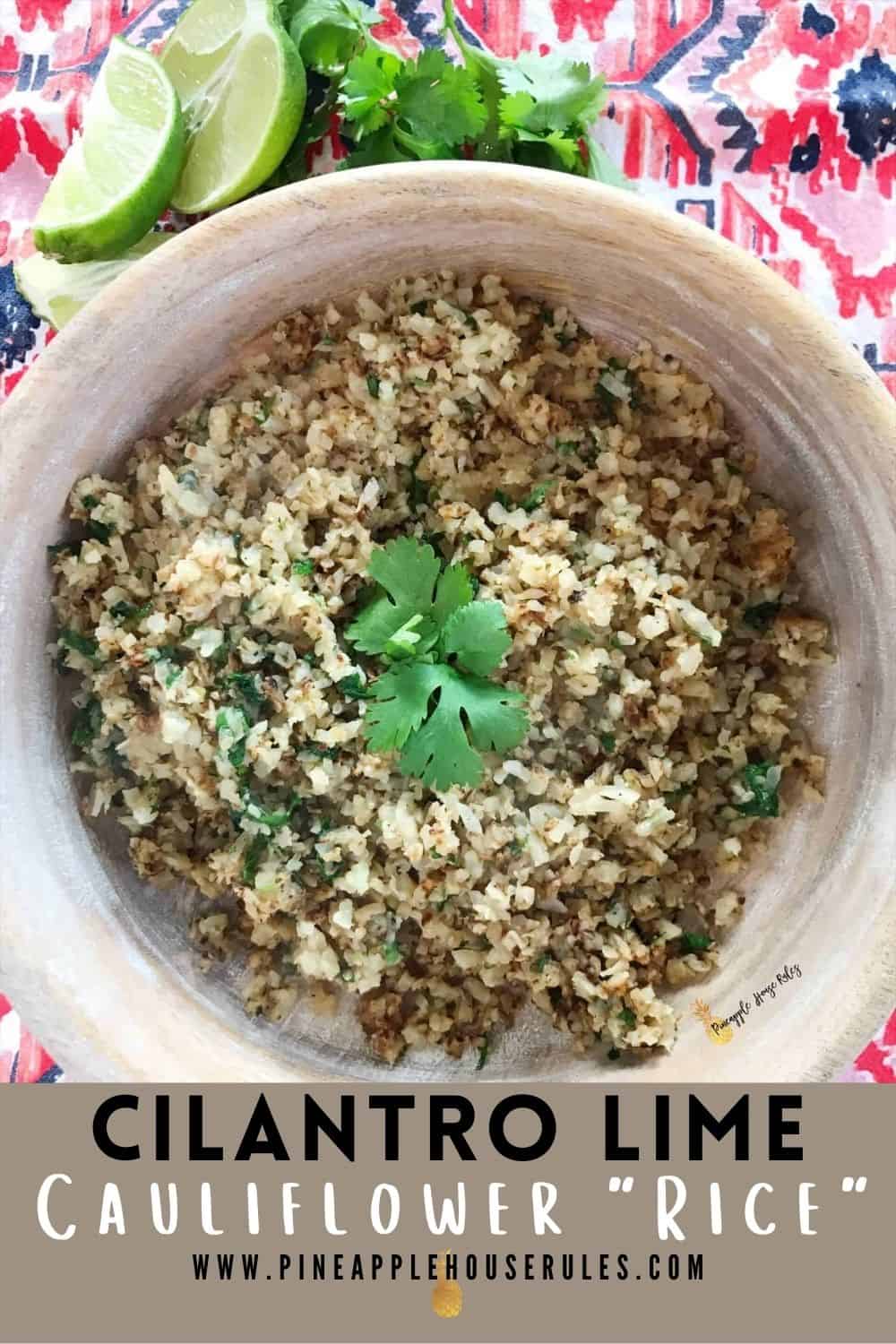 Cilantro Lime Cauliflower Rice is a healthy, low carb side dish that pairs perfectly with Mexican and Southwestern cuisine. Cilantro Lime Cauliflower Rice | Cauliflower Rice Recipes | Cauliflower Rice | Cauliflower Rice Recipes Healthy | Cauliflower Rice Recipes Easy | Mexican Rice | Low Carb Recipes | Low Carb Meals | Side Dishes | Side Dish Ideas for Dinner | Side Dish Recipes | Side Dishes for Mexican Food | Side Dishes for Mexican Food Dinner | Side Dish Recipes Healthy | Healthy Recipes