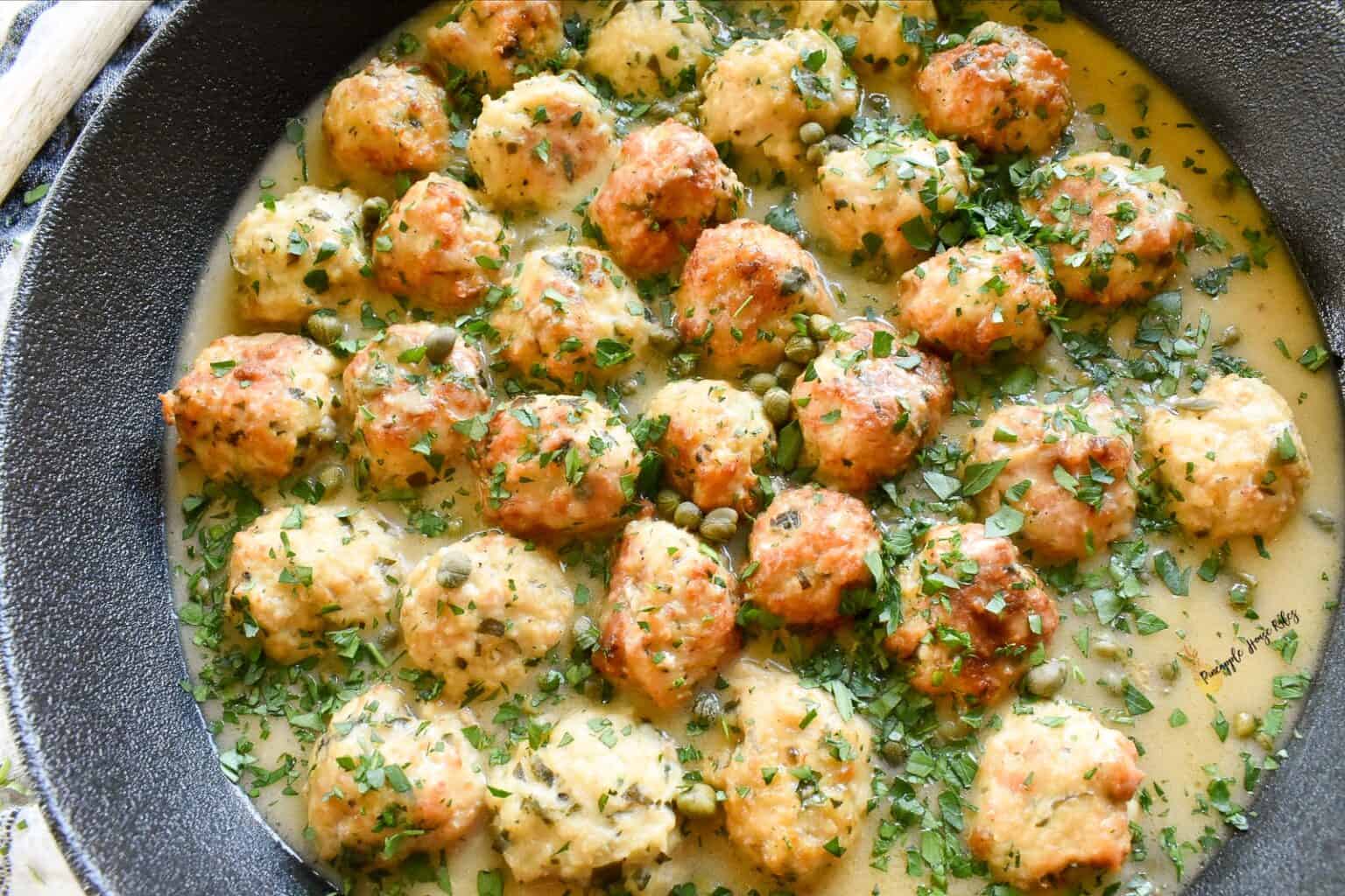 Chicken Piccata Meatballs