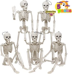 full body posable skeletons 5 pack