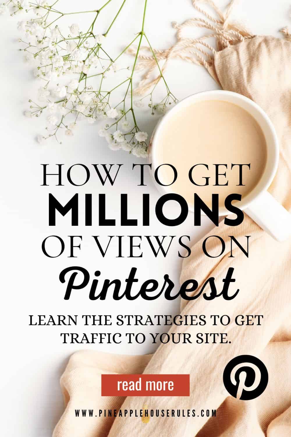 How to Get Millions of Views on Pinterest is a list of instructions and strategies to increase monthly views on Pinterest and therefore get more traffic to your blog, website, or Etsy shop! How to Get Millions of Views on Pinterest | How to Get Millions of Views on Pinterest 2022 | Affiliate Marketing | affiliatemarketingtips | affiliatemarketingoffline | affiliatemarketingbusiness | How to Increase Traffic to Your Website | How to Increase Traffic to Your Blog | How to Increase Traffic