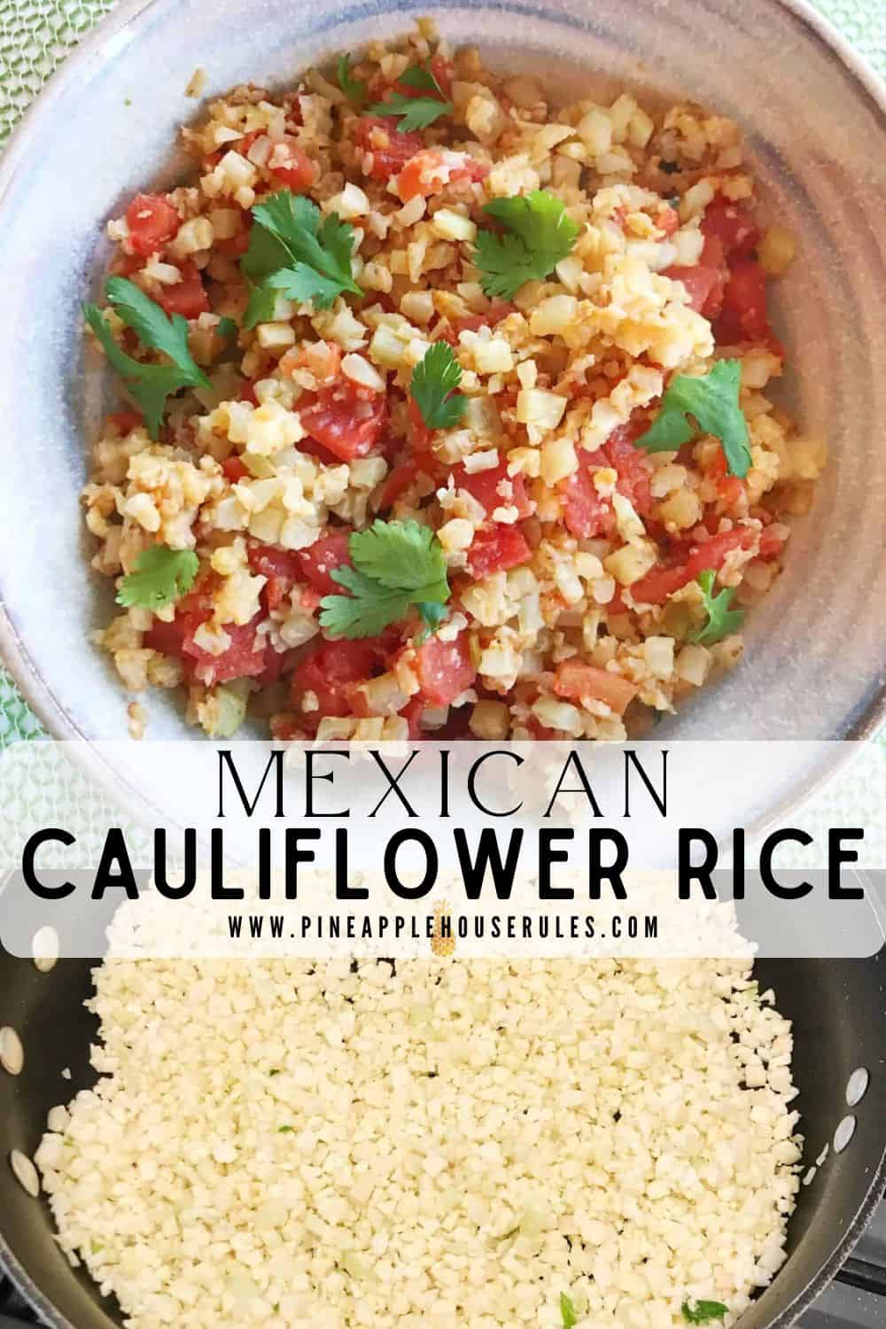 Mexican Cauliflower Rice is a wonderful low carb substitute for Mexican Rice. It's easy to make and tastes delicious! Mexican Cauliflower Rice | Riced Cauliflower | Riced Cauliflower Recipes | Mexican Rice | Low Carb Recipes | Low Carb Recipes Easy | Low Carb Sides | Low Carb Side Dishes | Keto Friendly Sides | Keto Friendly Recipes | Keto Sides | Keto Side Dishes | Keto Sides Easy | Riced Cauliflower Recipes Easy