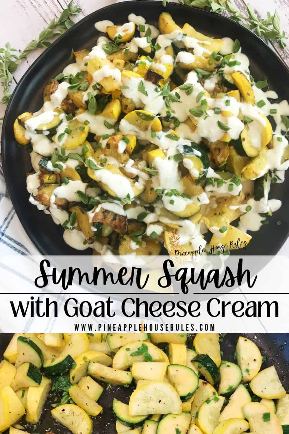 This Summer Squash with Goat Cheese Cream is a perfect summer side dish that's delicious, easy, and healthy! Summer Squash with Goat Cheese Cream | Summer Side Dish | Summer Sides | Easy Healthy Recipes | Easy Recipes Healthy | Side Dish Recipes | Side Dish Recipes Healthy | Squash Recipes | Summer Squash | Goat Cheese Recipes | Healthy Side Dishes | Healthy Sides | Healthy Side Dish Recipes