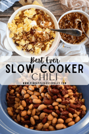 There's nothing better than a steaming bowl of comfort food goodness like this Slow Cooker Chili! It's easy to make and can stay warm for hours. Slow Cooker Chili | Best Chili Recipe | Chili Recipe | Chili Recipe Slow Cooker | Crock Pot Chili | Chili Recipe Crock Pot | Chili Recipe Easy | Chili Beans Recipe | Chili Recipes | Chili Recipes Easy | Chili Recipes Crock Pot | Chili Recipes Slow Cooker | Chili Recipe Crockpot Easy | Chili Recipe Crockpot Beef | Comfort Food Recipes | Dinner Recipes