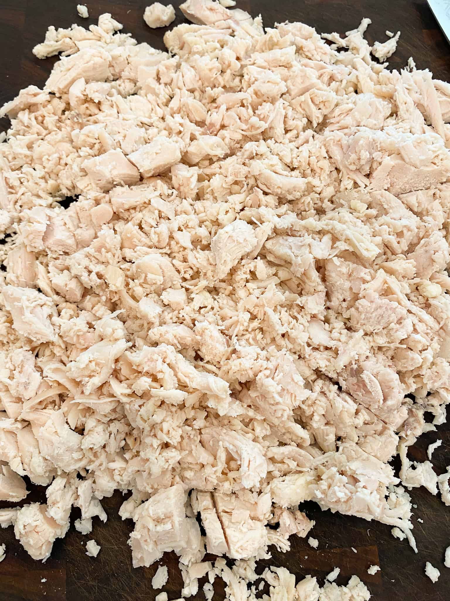 cooked chopped chicken
