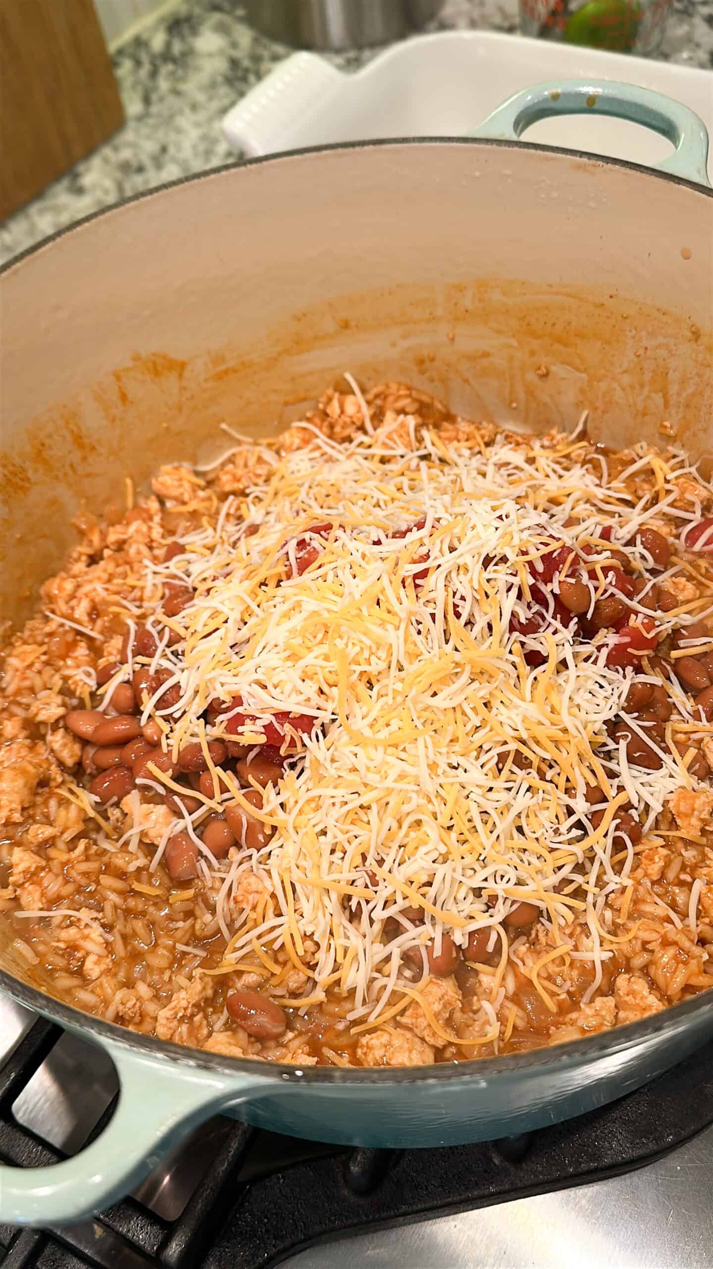 add shredded chicken